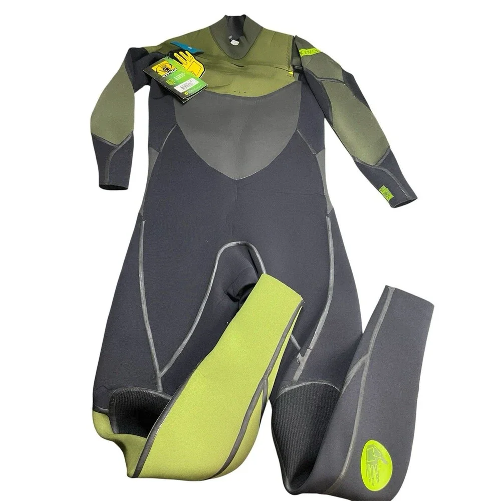 Body Glove Voodoo DEADSTOCK Fullsuit Wetsuit Men's XL 54 Olive Black Chest Zip